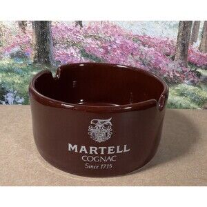 Vintage Martell Cognac Since 1715 Ceramic Ashtray France Advertising Collectable